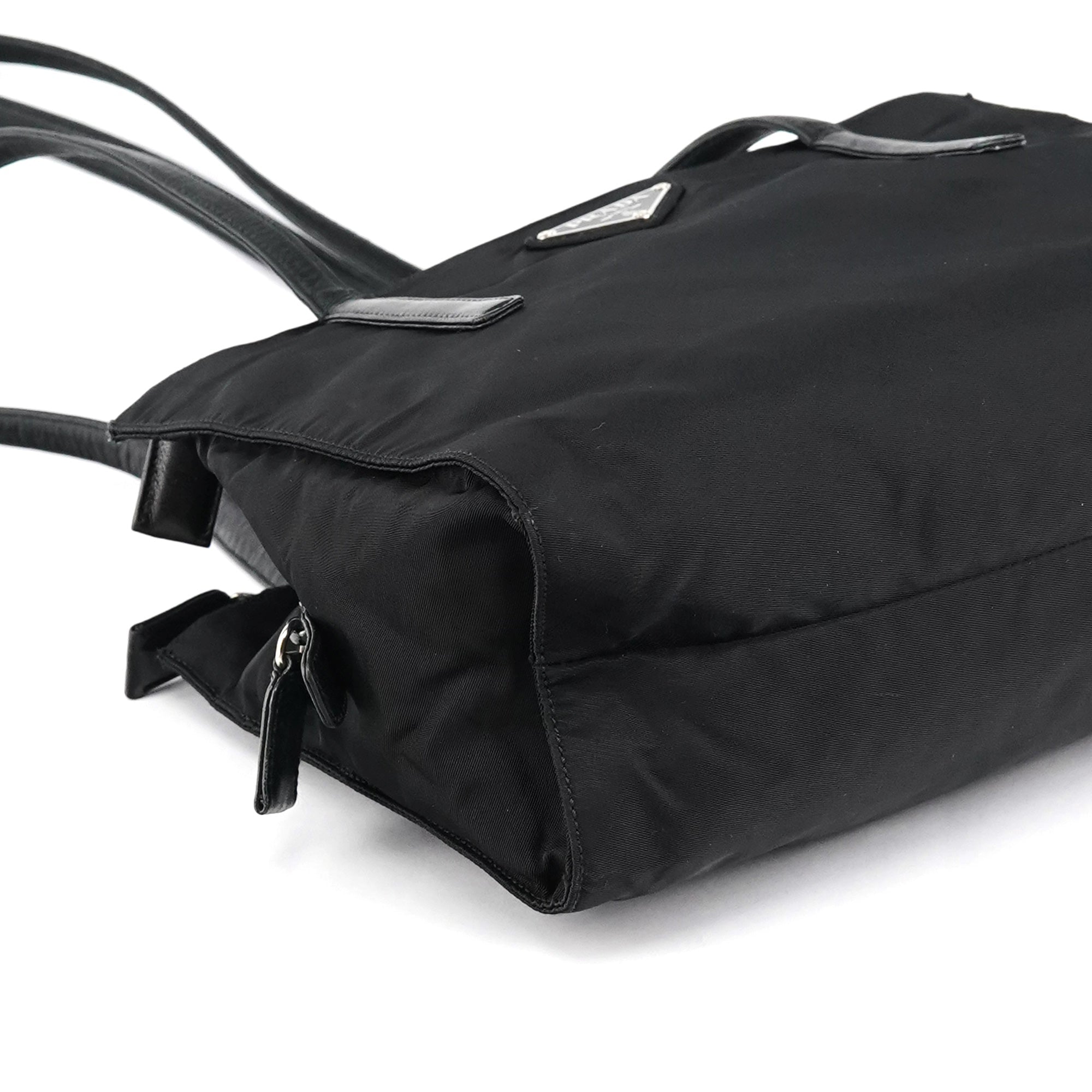 Black Tessuto Nappa Nylon Tote Bag