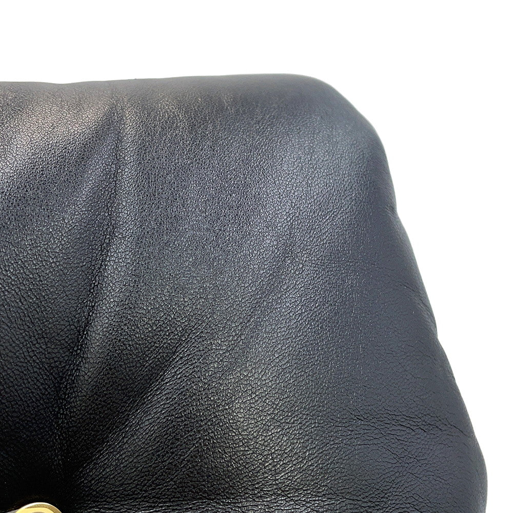 LOEWE Goya Puffer Bag Shoulder Bag BlackA896W56X01 Shiny Napa Lambskin Size Mini