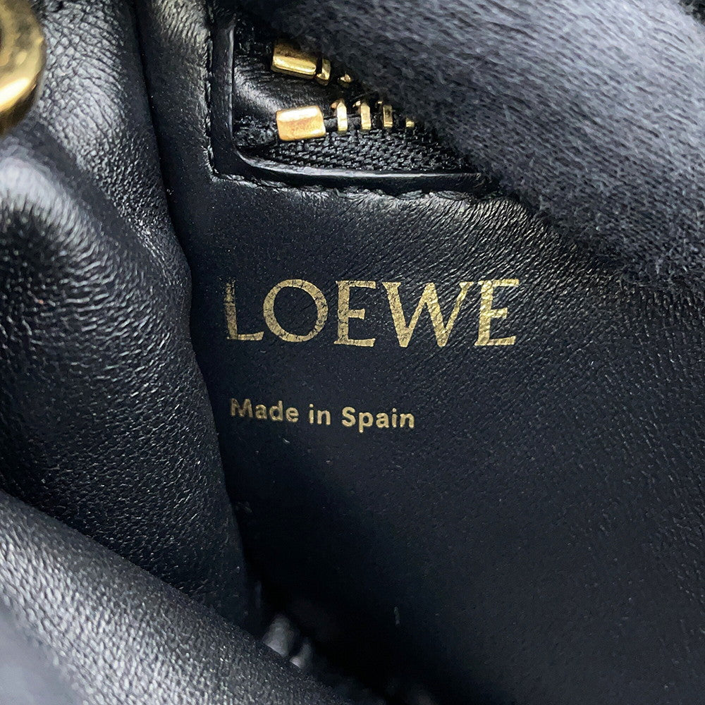 LOEWE Goya Puffer Bag Shoulder Bag BlackA896W56X01 Shiny Napa Lambskin Size Mini