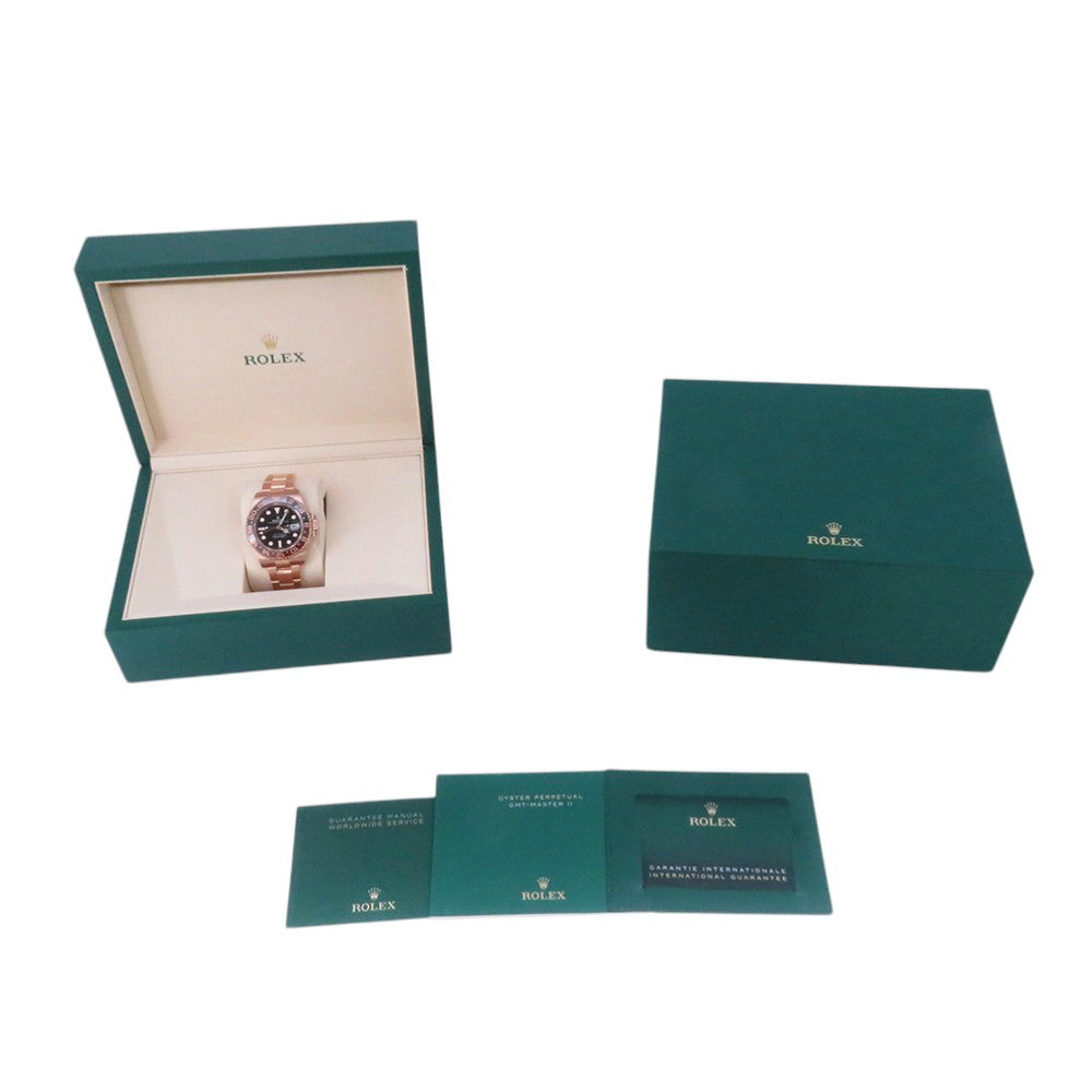 ROLEX GMT MasterII W40mm 18K Pink Gold Black Dial126715CHNR