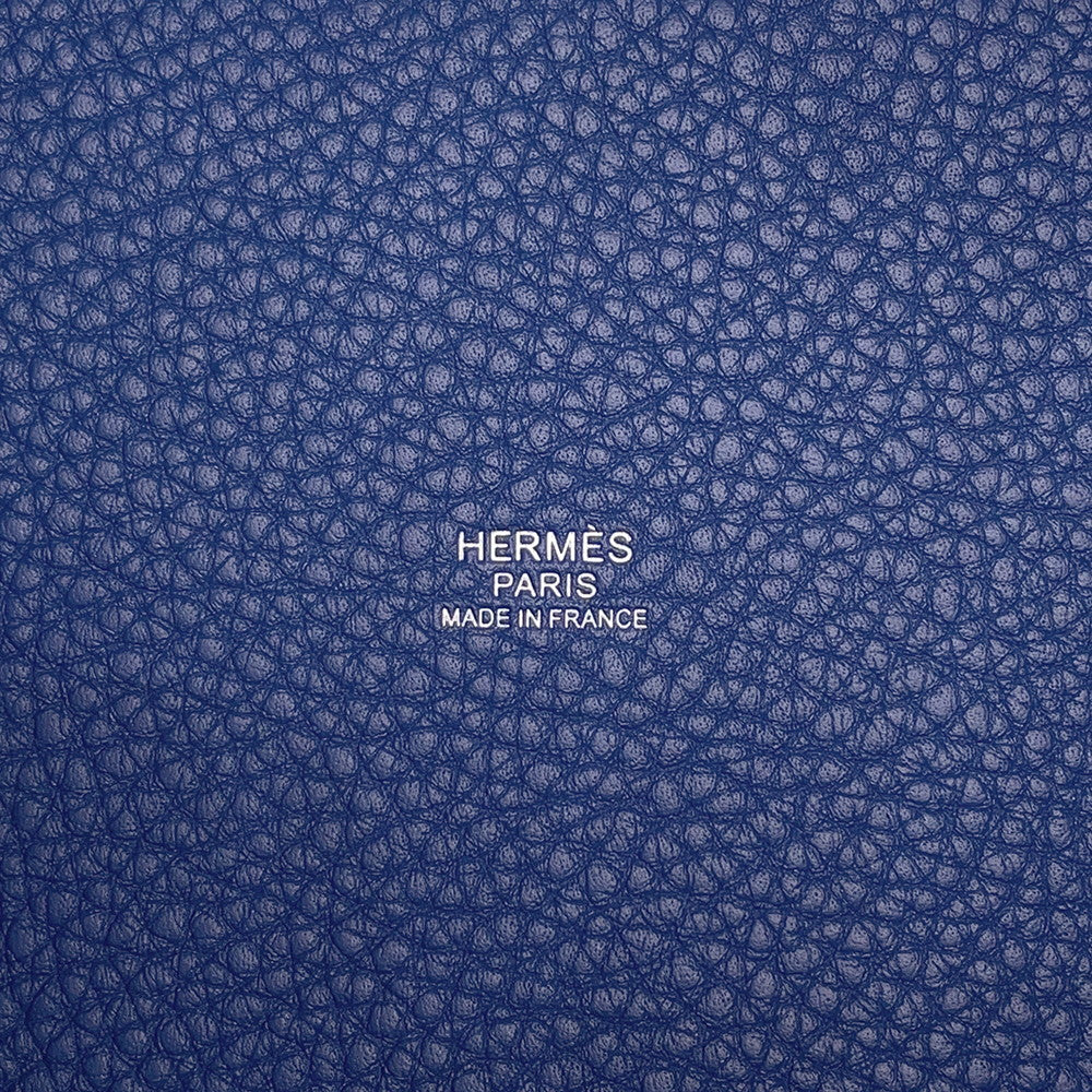 HERMES Picotin Lock Blue Tie Taurillon Clemence Size PM