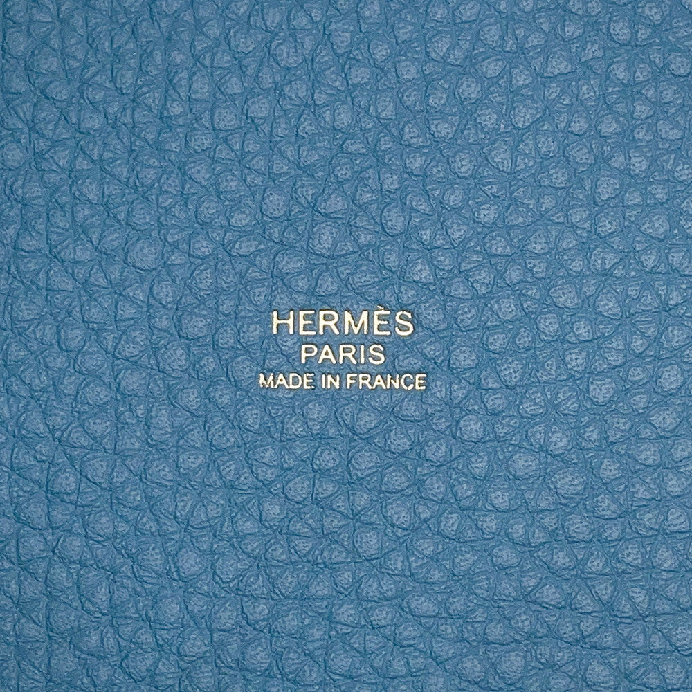 HERMES Picotin Lock New Blue Jean Taurillon Clemence Size PM