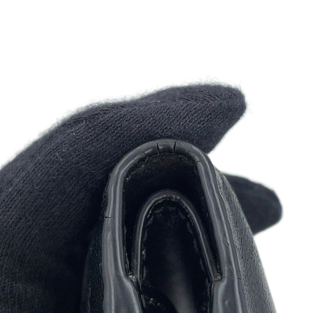 Bottega Veneta Padded Bi-fold Compact Wallet Black Lambskin