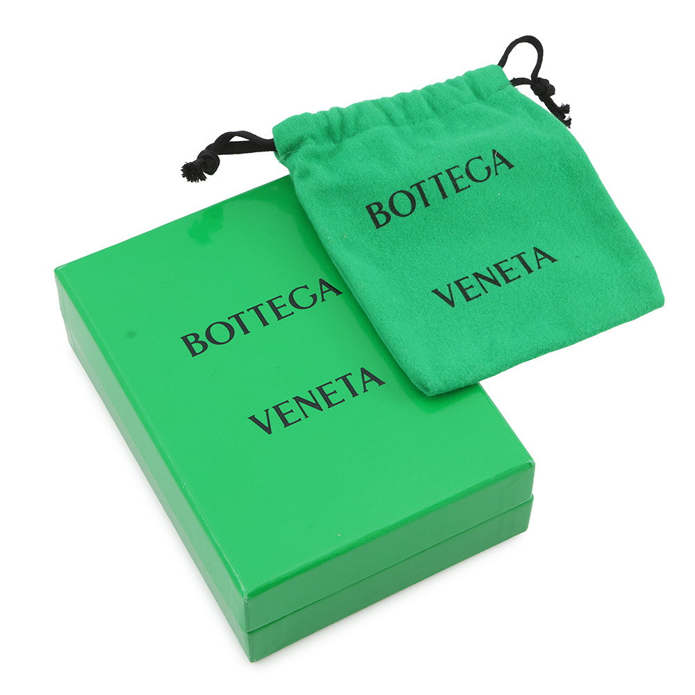 Bottega Veneta Padded Bi-fold Compact Wallet Black Lambskin