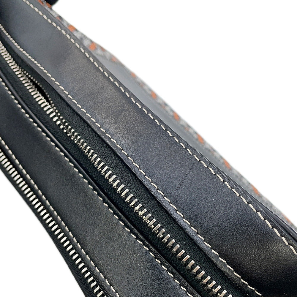 BURBERRY TBMonogram Shoulder Bag Black/Orange/White PVC Leather