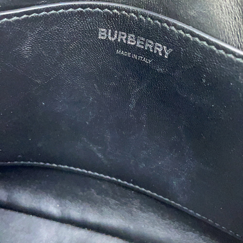 BURBERRY TBMonogram Shoulder Bag Black/Orange/White PVC Leather