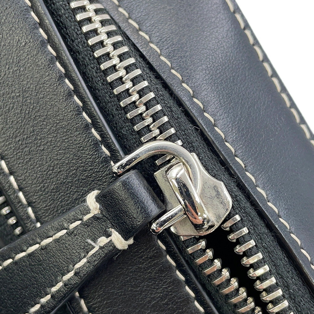 BURBERRY TBMonogram Shoulder Bag Black/Orange/White PVC Leather