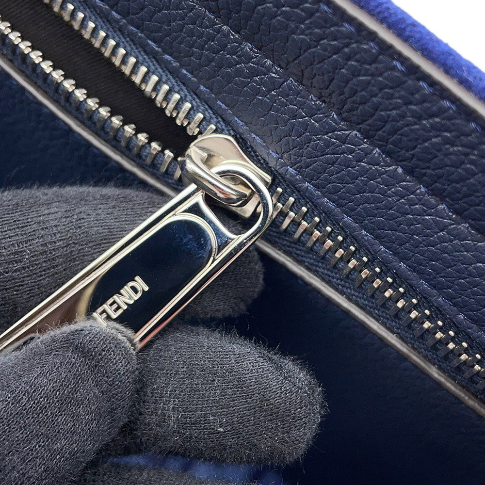 FENDI Go-to-Shopper Tote Navy/Blue7VA610 Canvas Leather