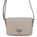 PRADA Saffiano Leather Shoulder Bag Greige2VD065 Leather