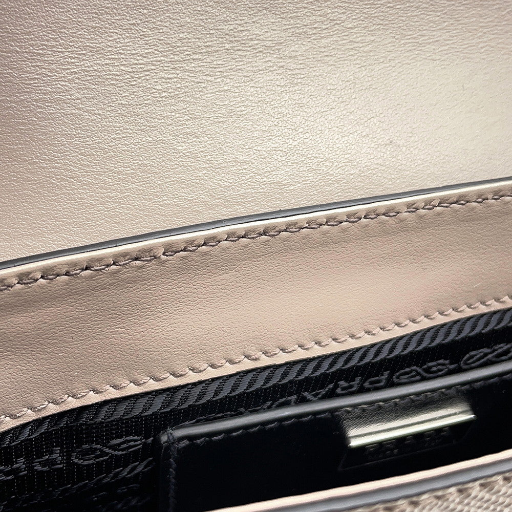 PRADA Saffiano Leather Shoulder Bag Greige2VD065 Leather