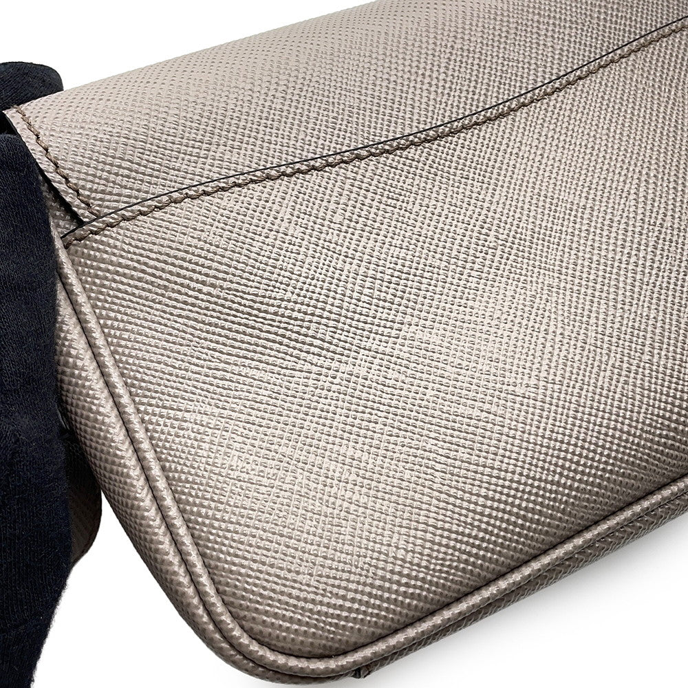 PRADA Saffiano Leather Shoulder Bag Greige2VD065 Leather