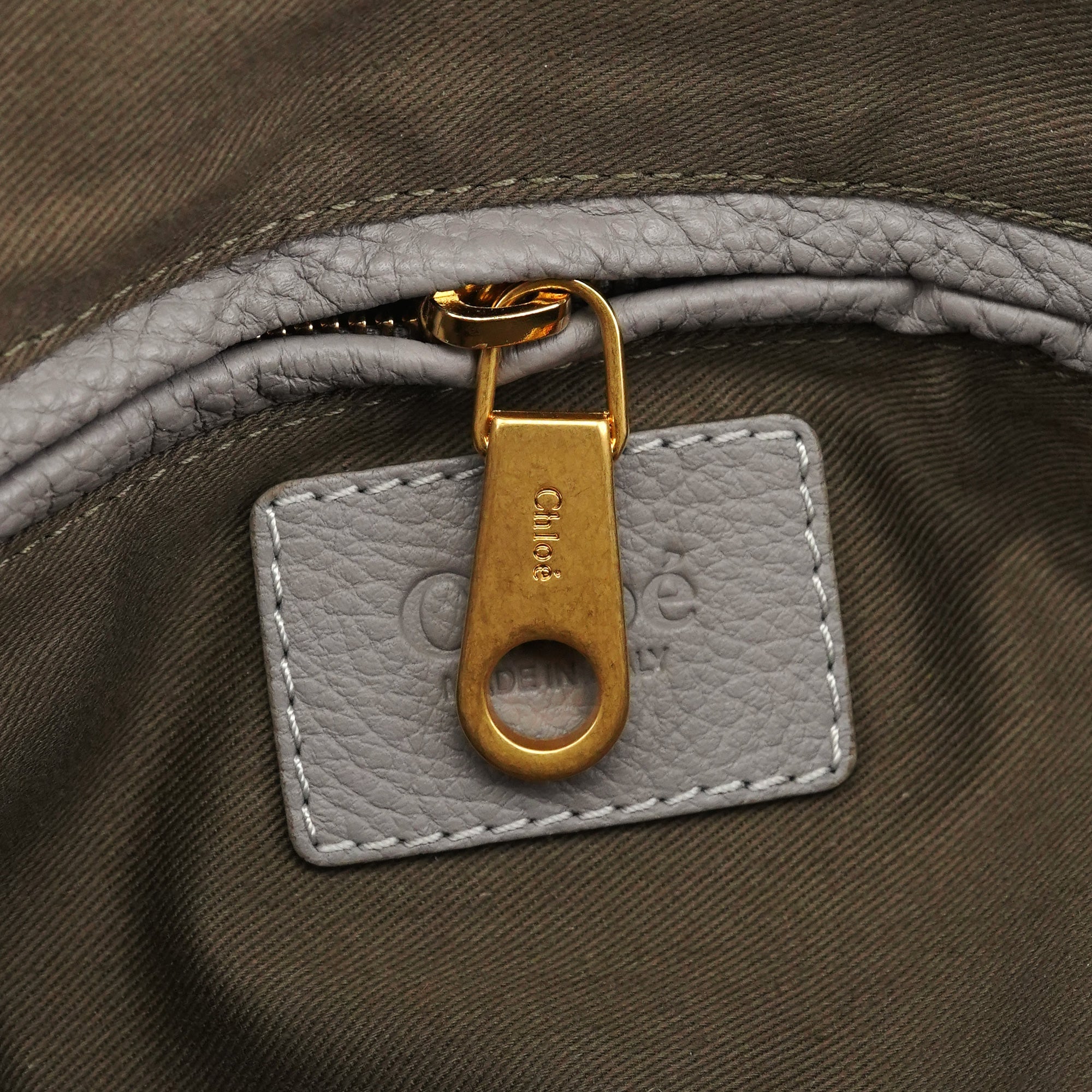 Grey Leather Marcie 2-Way Bag