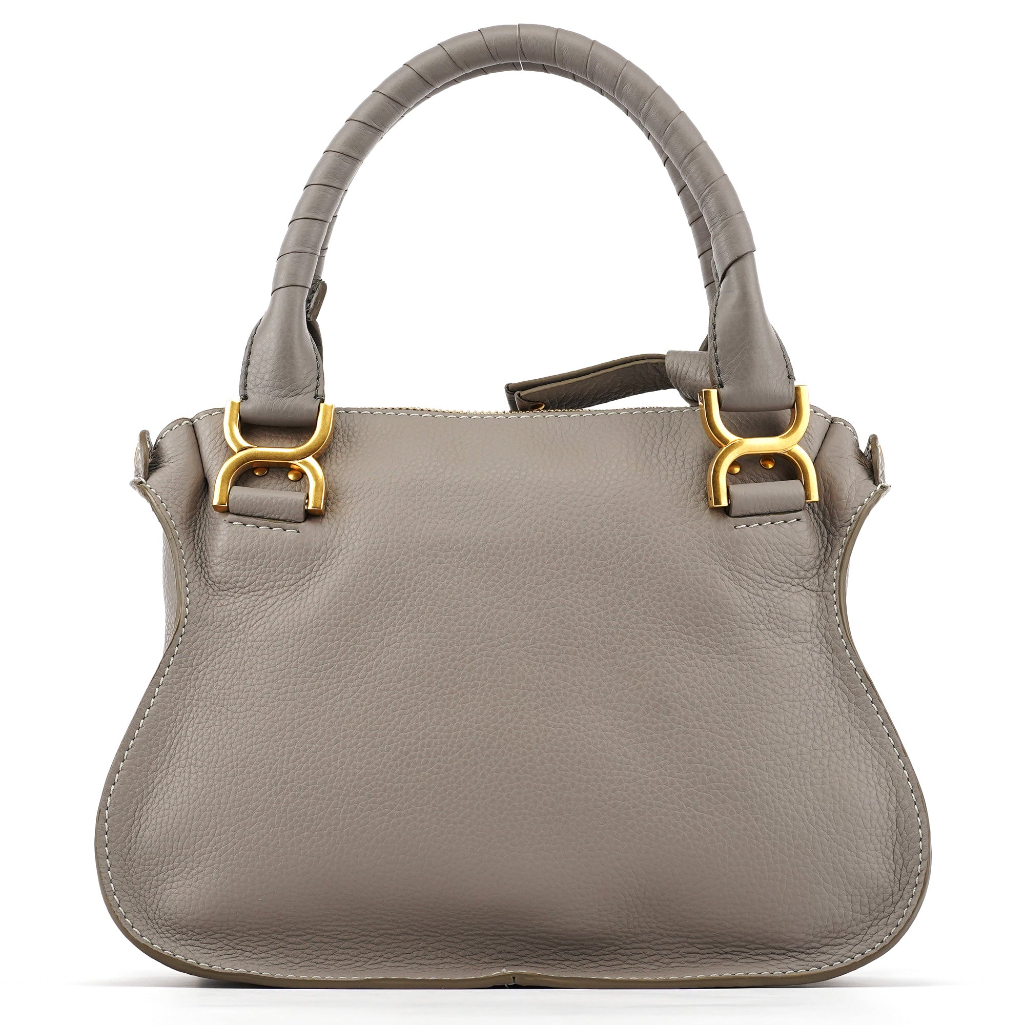 Grey Leather Marcie 2-Way Bag