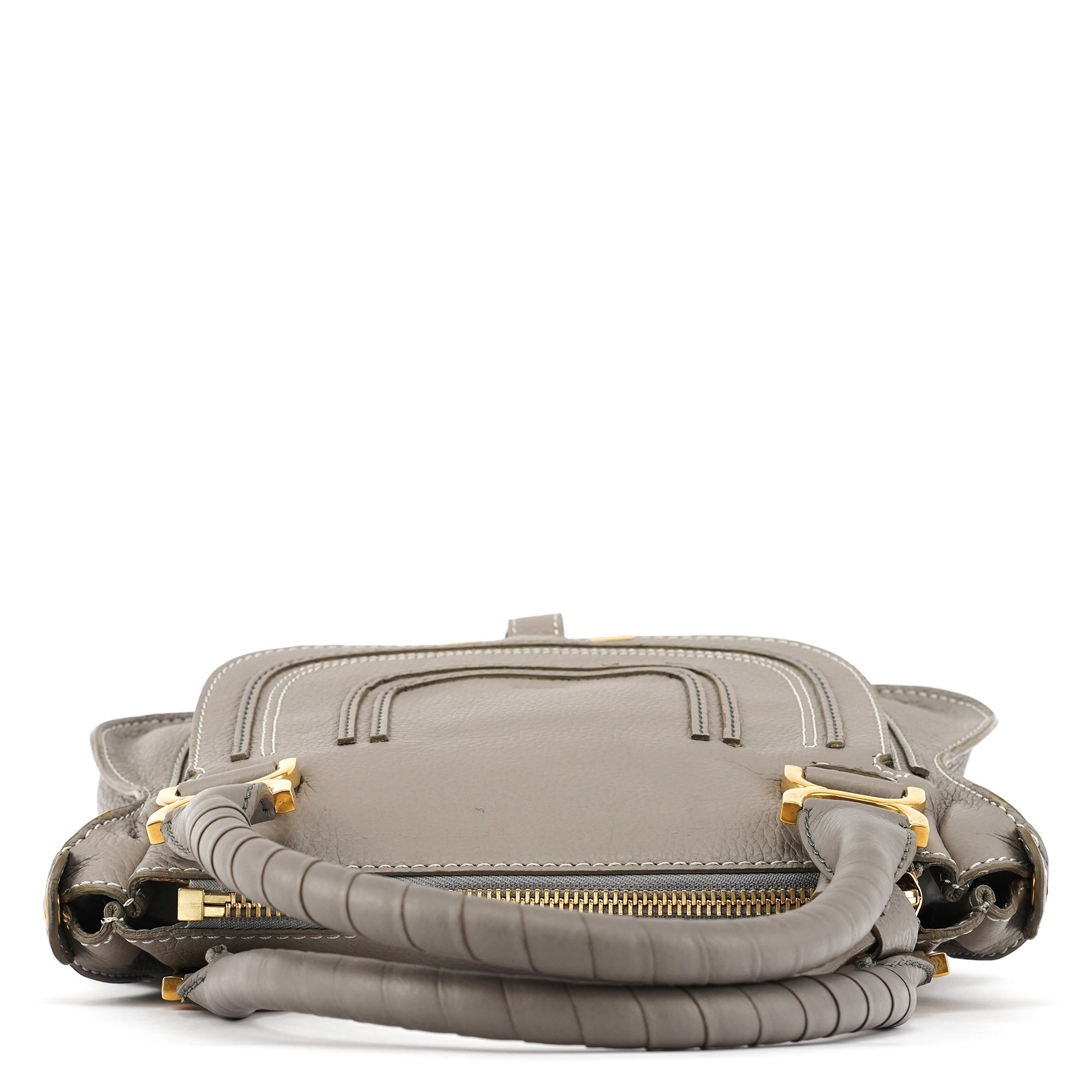 Grey Leather Marcie 2-Way Bag