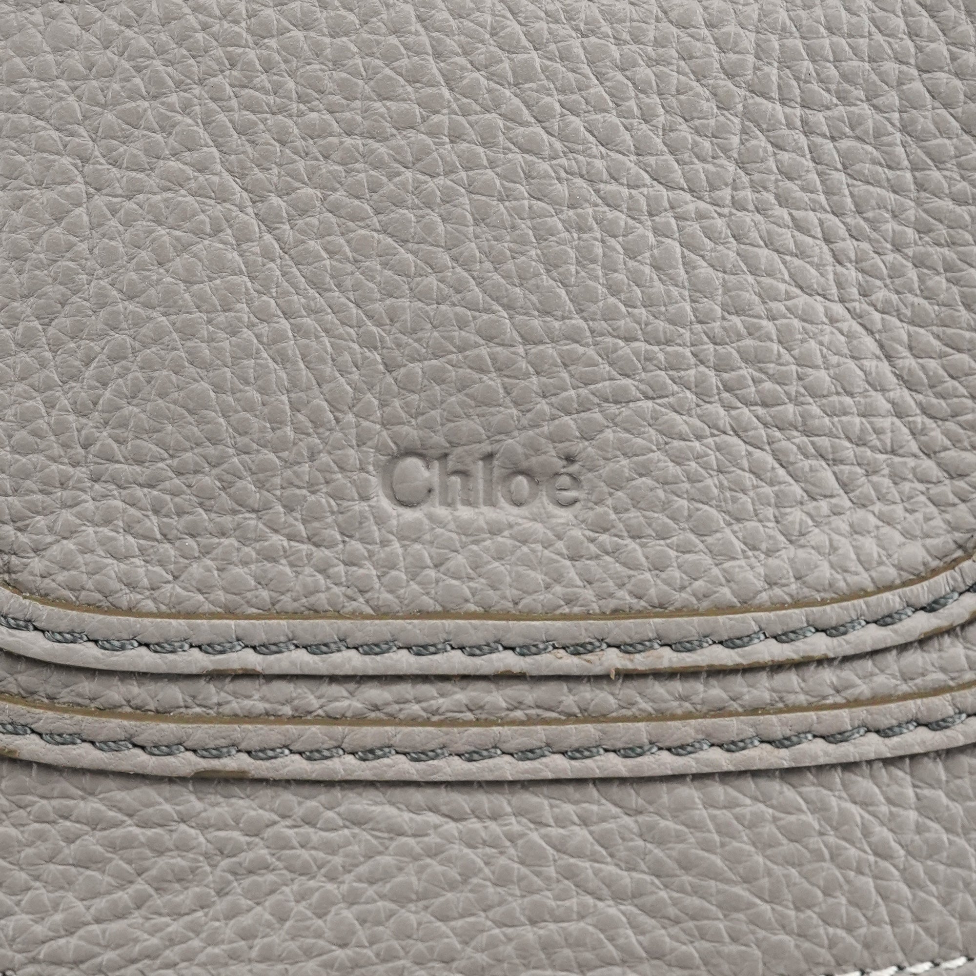 Grey Leather Marcie 2-Way Bag