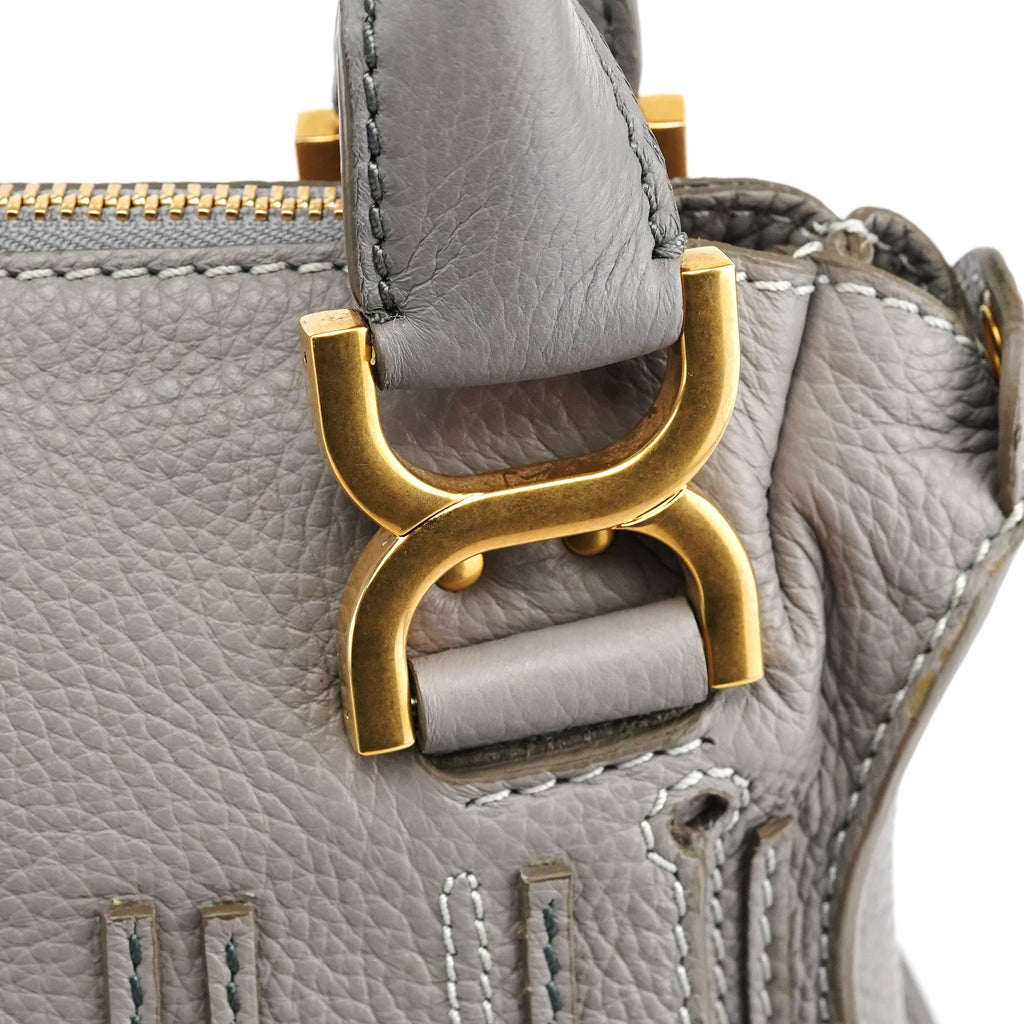 Grey Leather Marcie 2-Way Bag