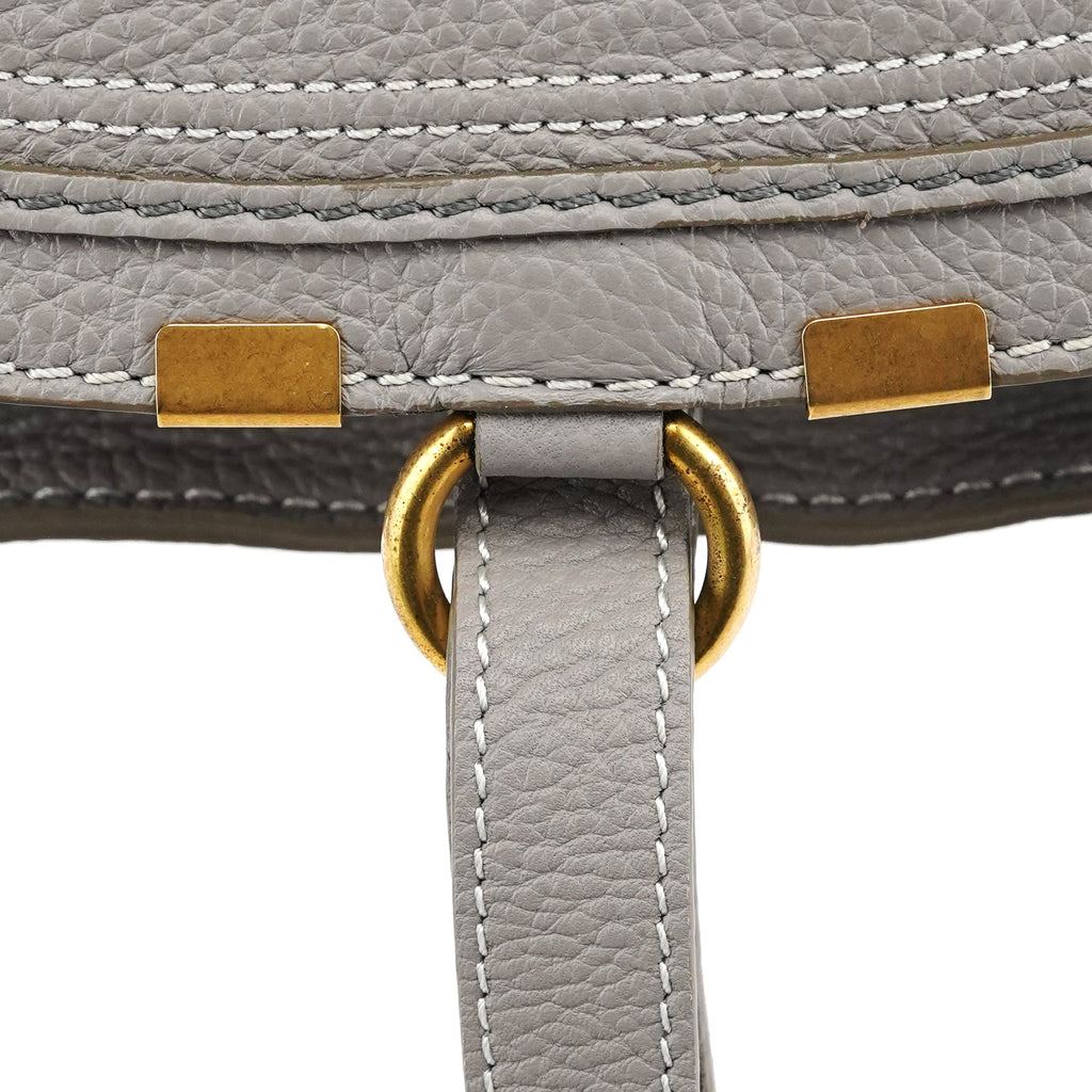 Grey Leather Marcie 2-Way Bag