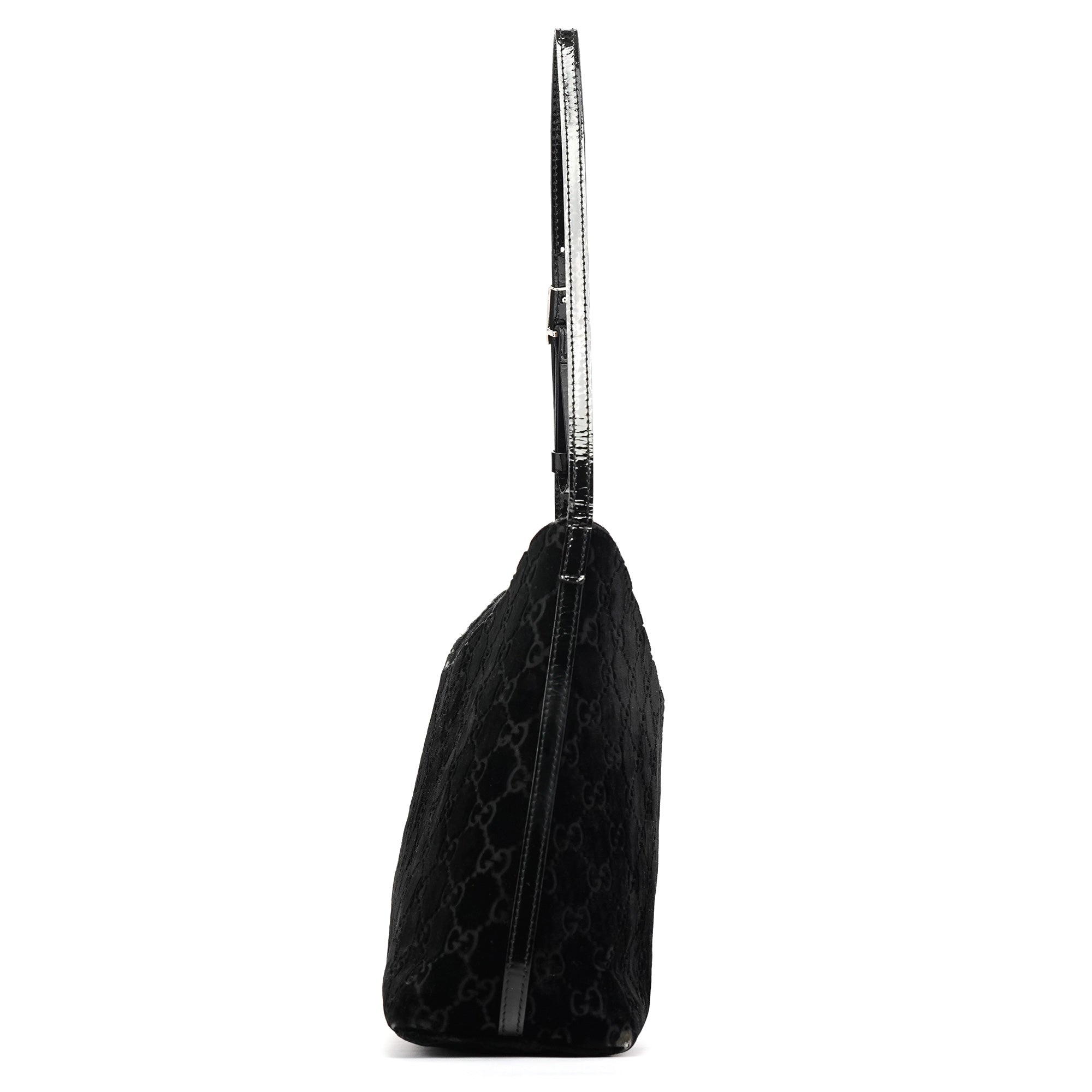 1997 Black GG Velvet Shoulder Bag