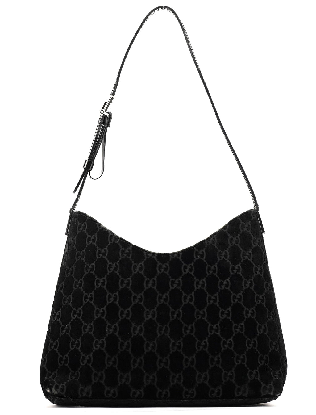 1997 Black GG Velvet Shoulder Bag