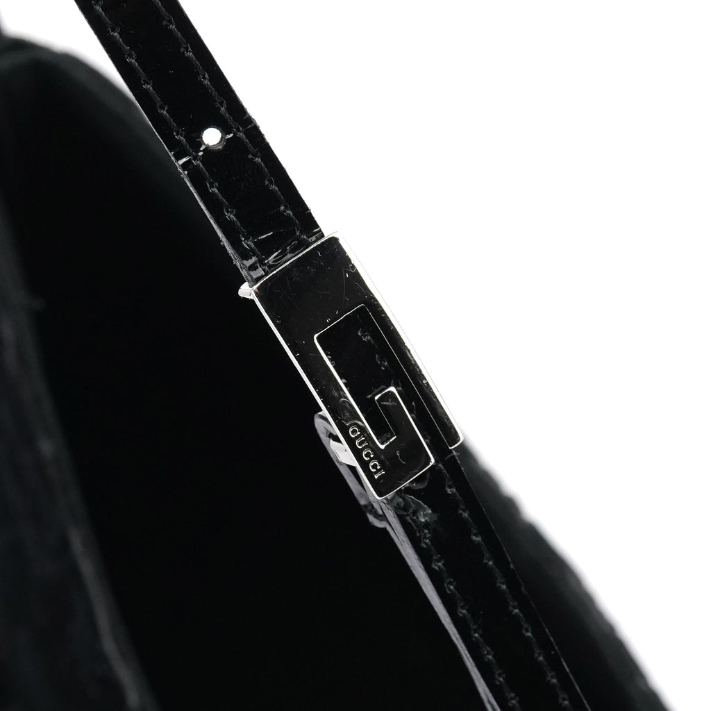 1997 Black GG Velvet Shoulder Bag
