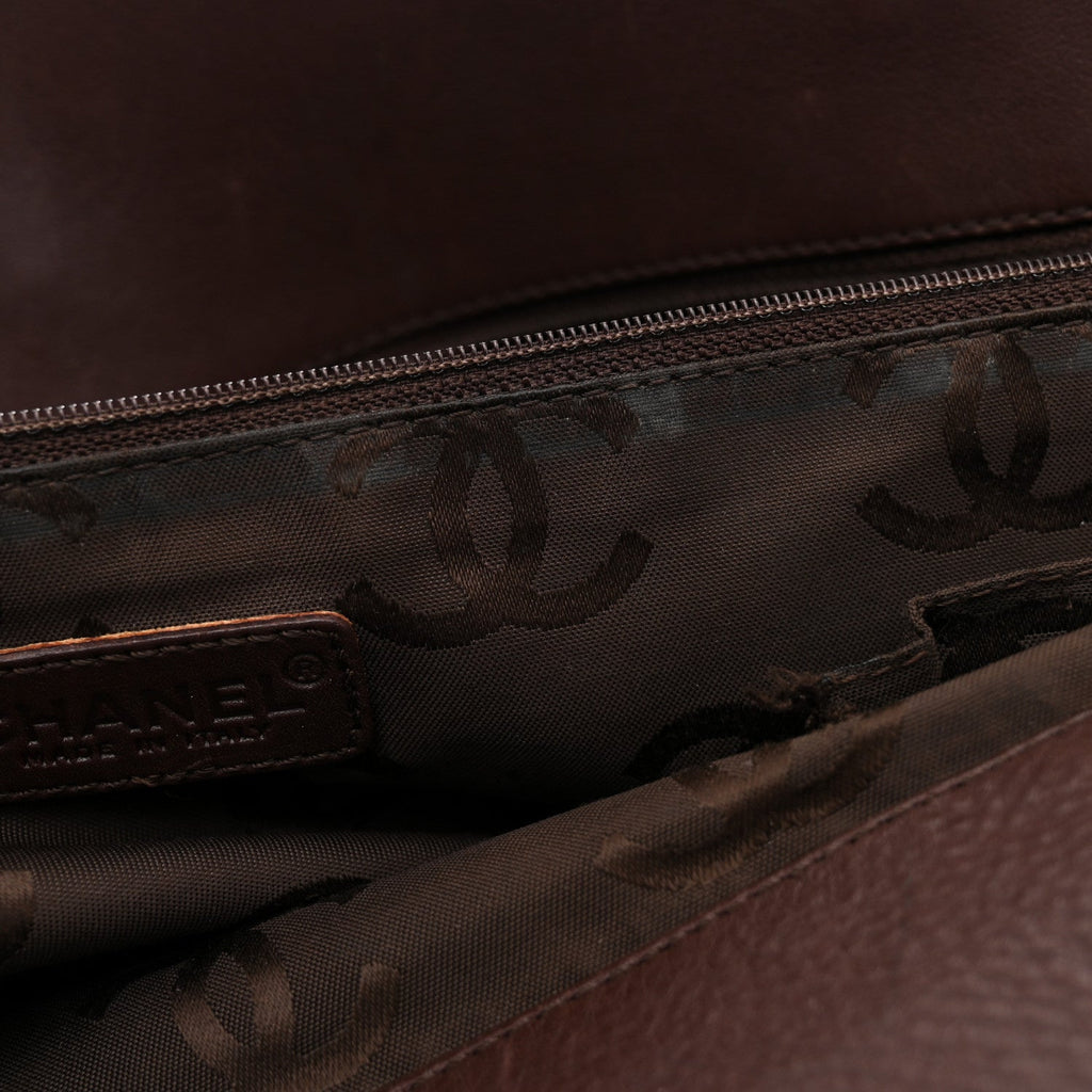Calfskin Shopper Tote Brown