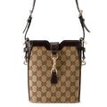 GUCCI Mini bucket bag Beige/Brown782919 GG Canvas Leather