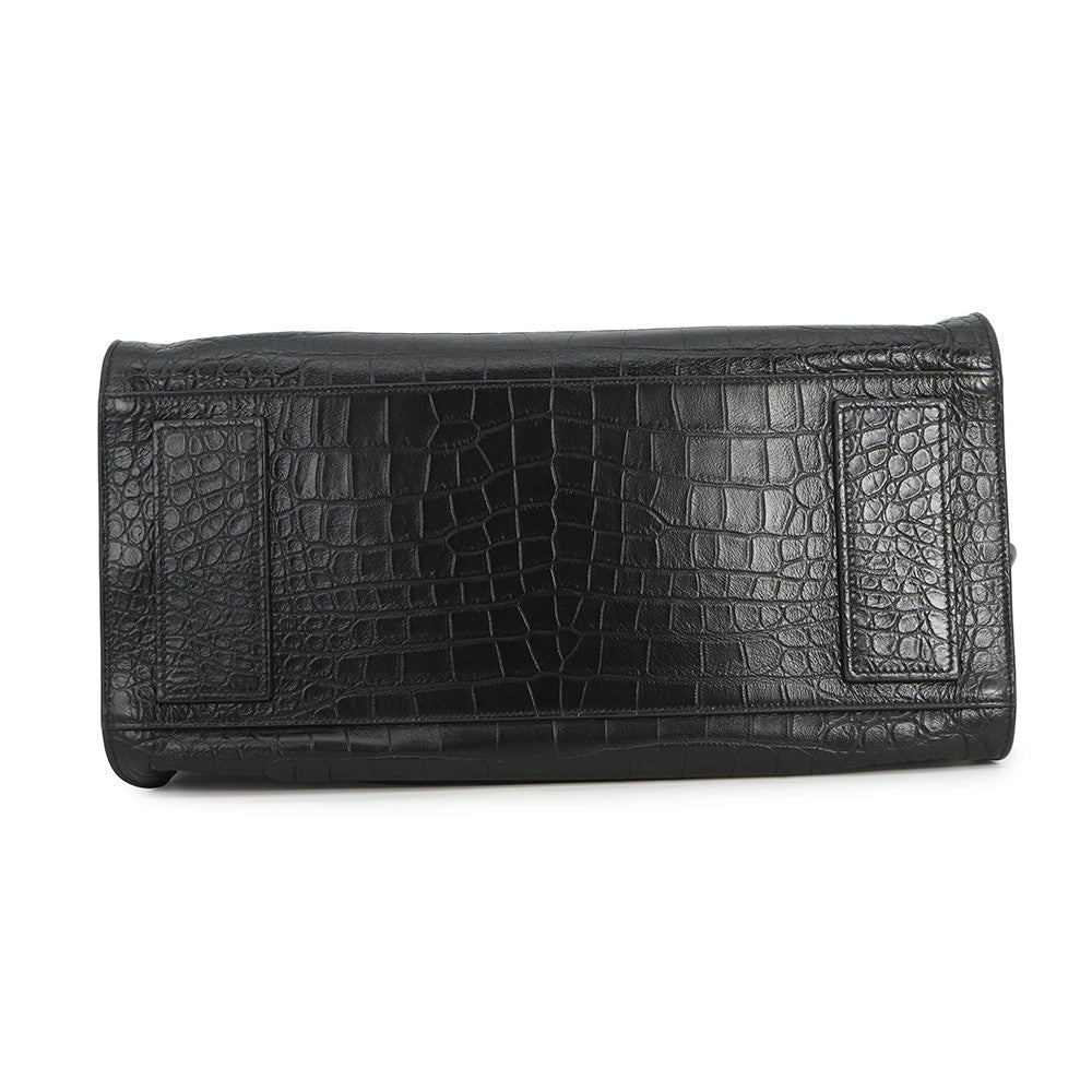 SAINT LAURENT PARIS Sac de Jules Souple Large 2WAY Tote Bag Black478167 Croco embossed leather