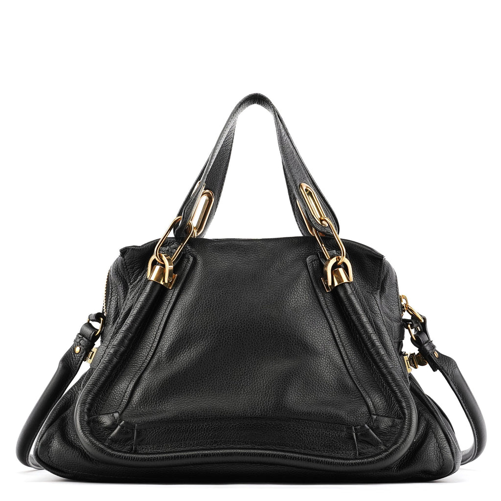 Black Leather Paraty 2-Way Bag