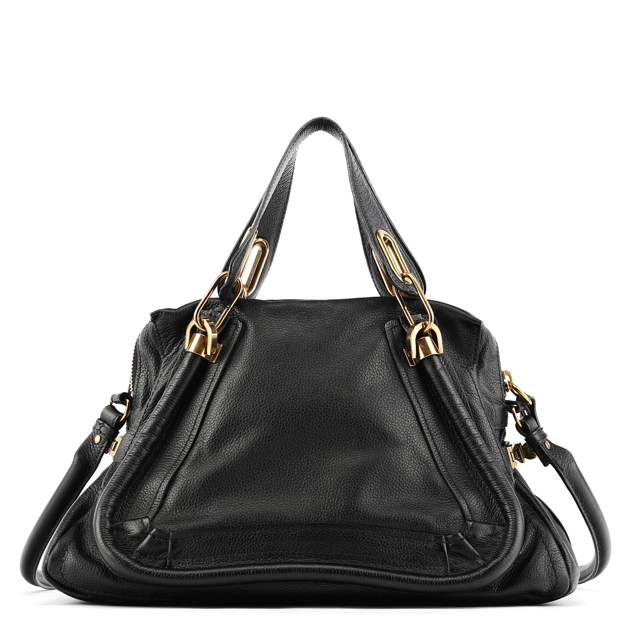 Black Leather Paraty 2-Way Bag