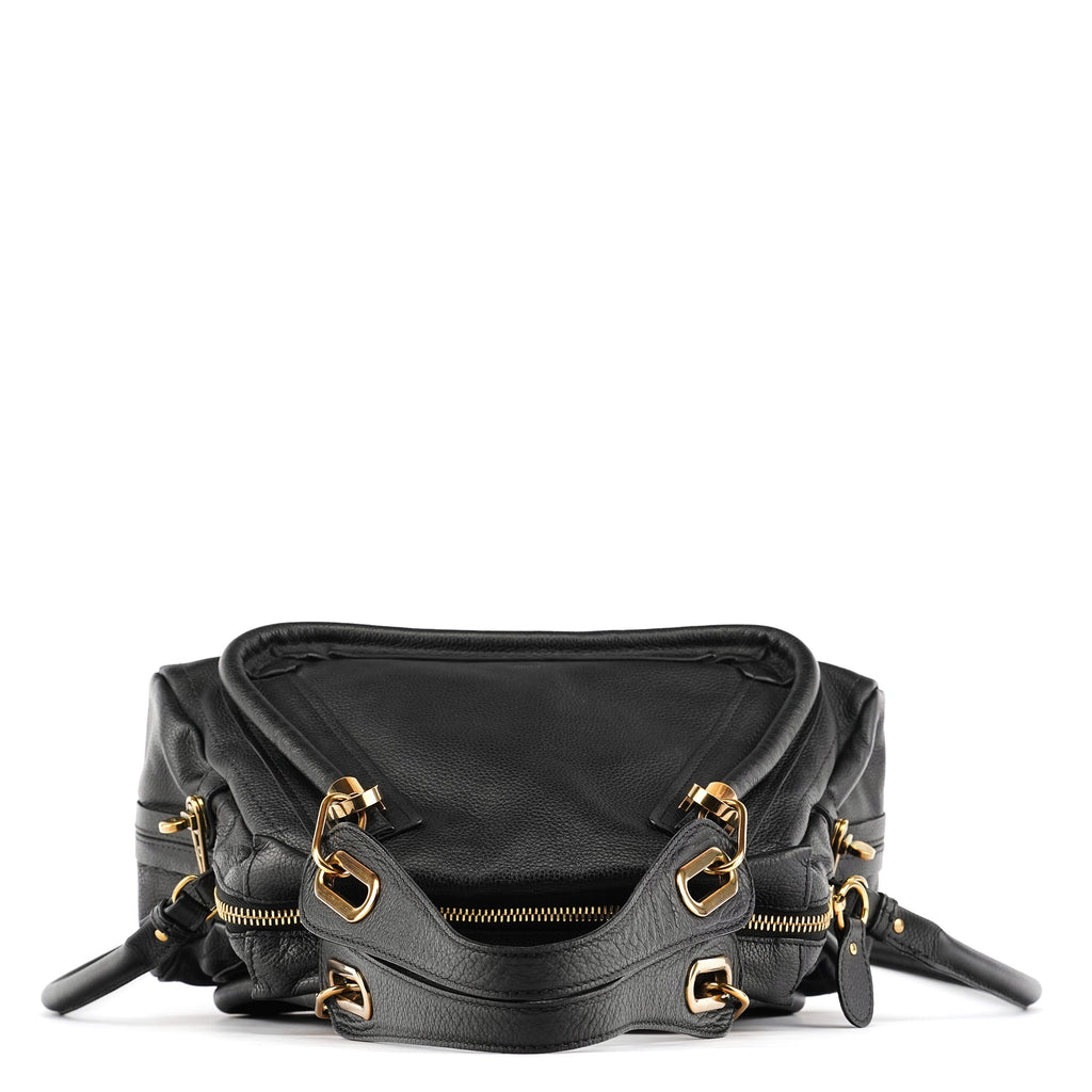 Black Leather Paraty 2-Way Bag