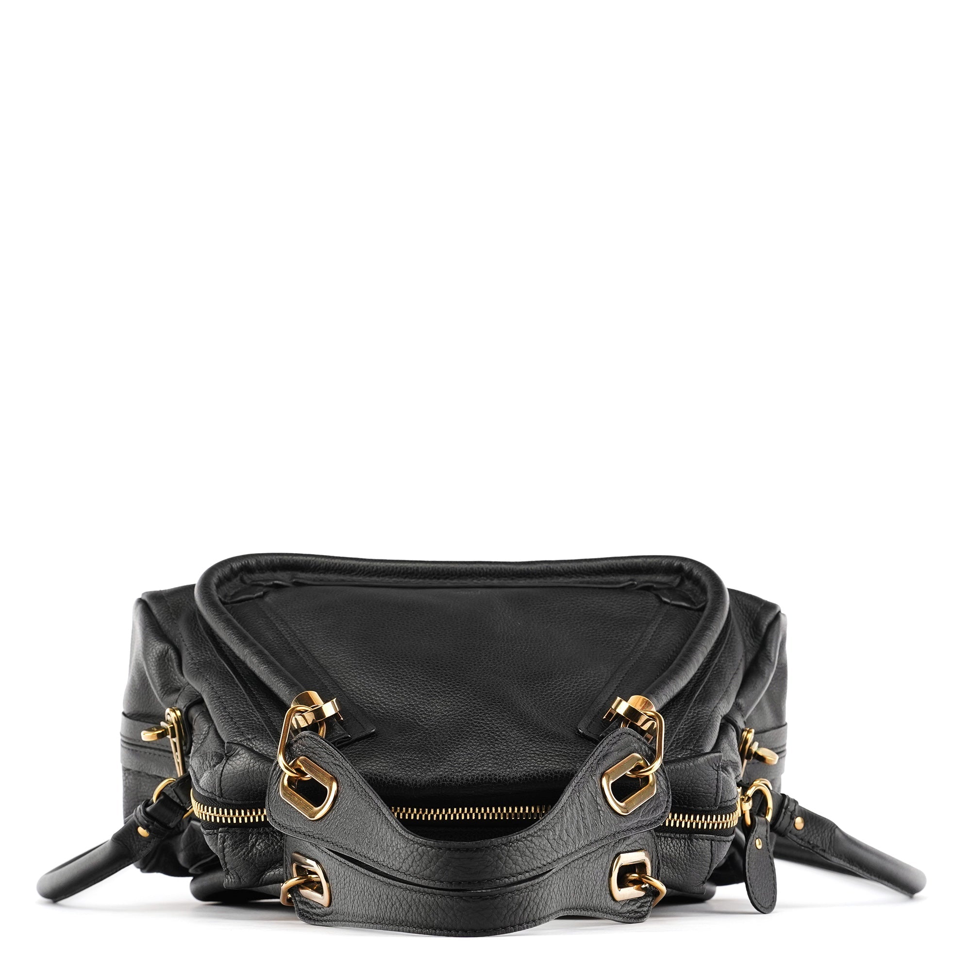 Black Leather Paraty 2-Way Bag