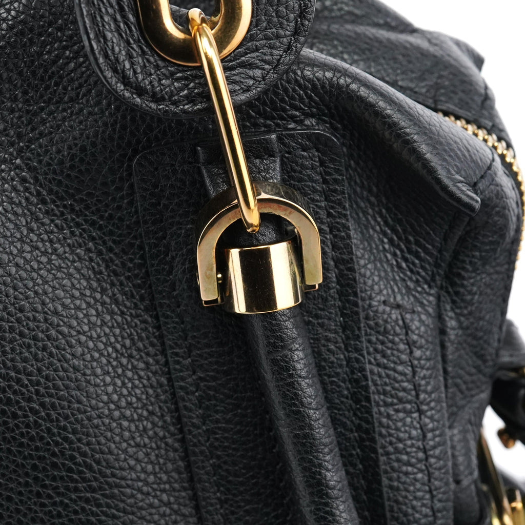 Black Leather Paraty 2-Way Bag