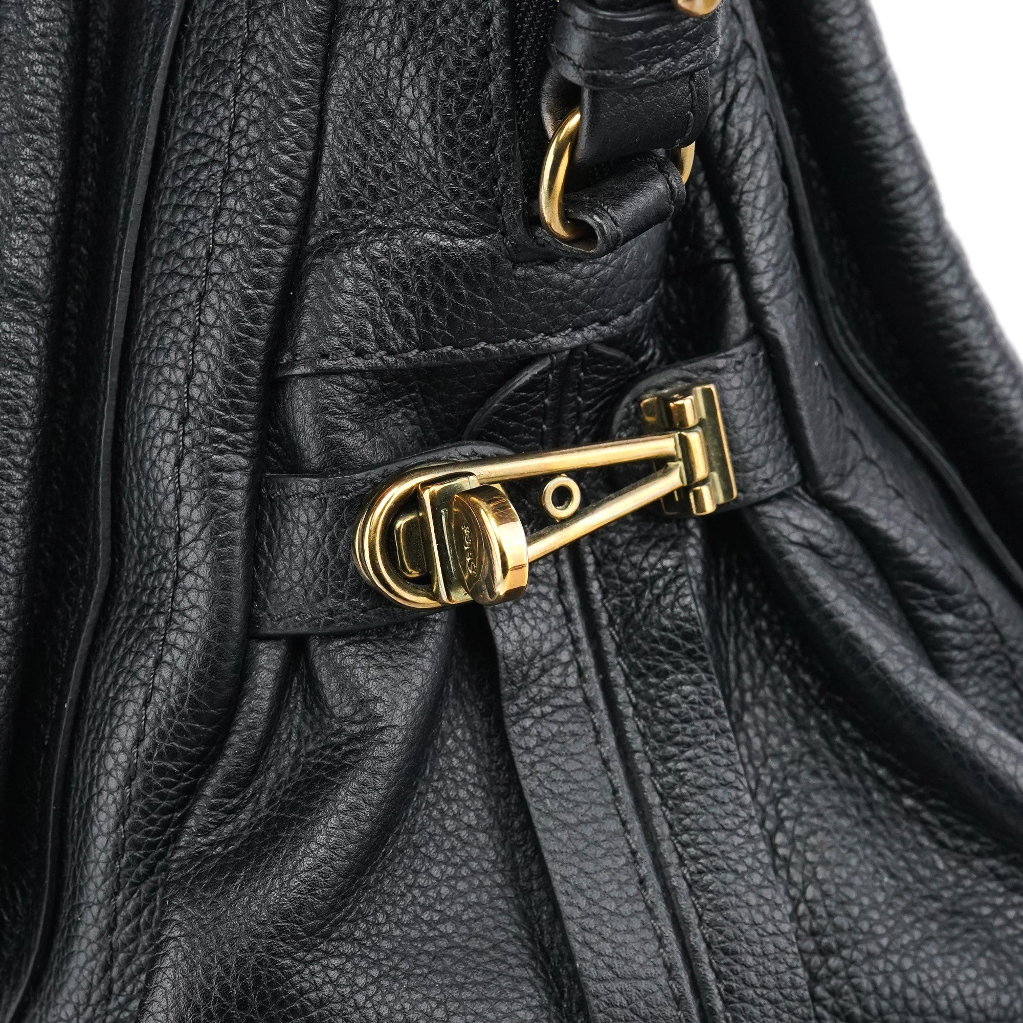 Black Leather Paraty 2-Way Bag
