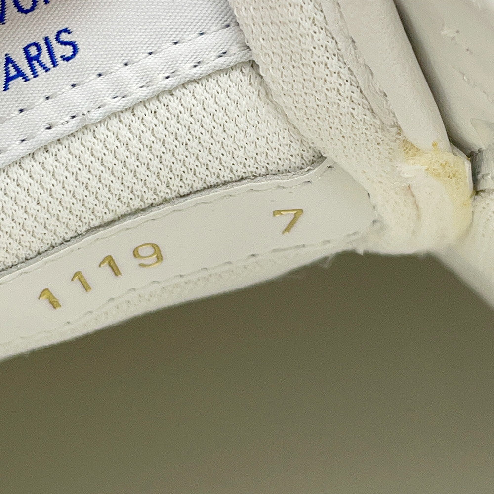 LOUIS VUITTON Rivoli Line Sneakers White/Blue1A5Y0X Leather Size 7