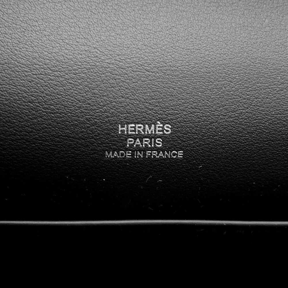 HERMES PochetteKelly Black Swift Leather
