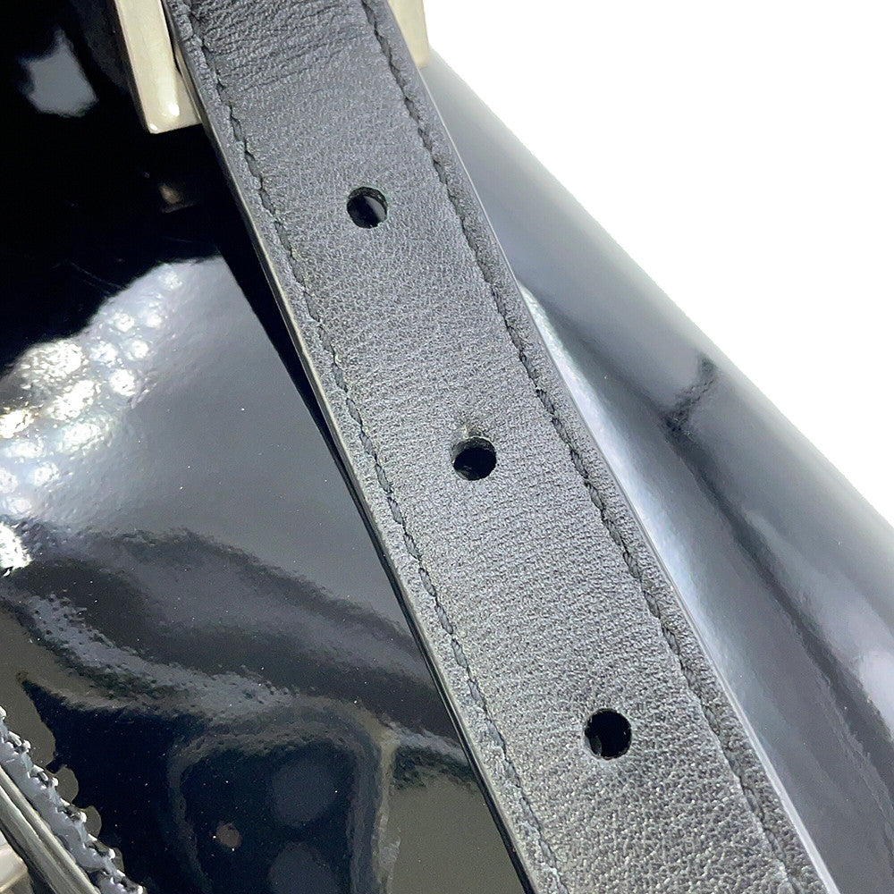 SAINT LAURENT PARIS June Shoulder Bag Black713700AAAWT1000 Patent Leather