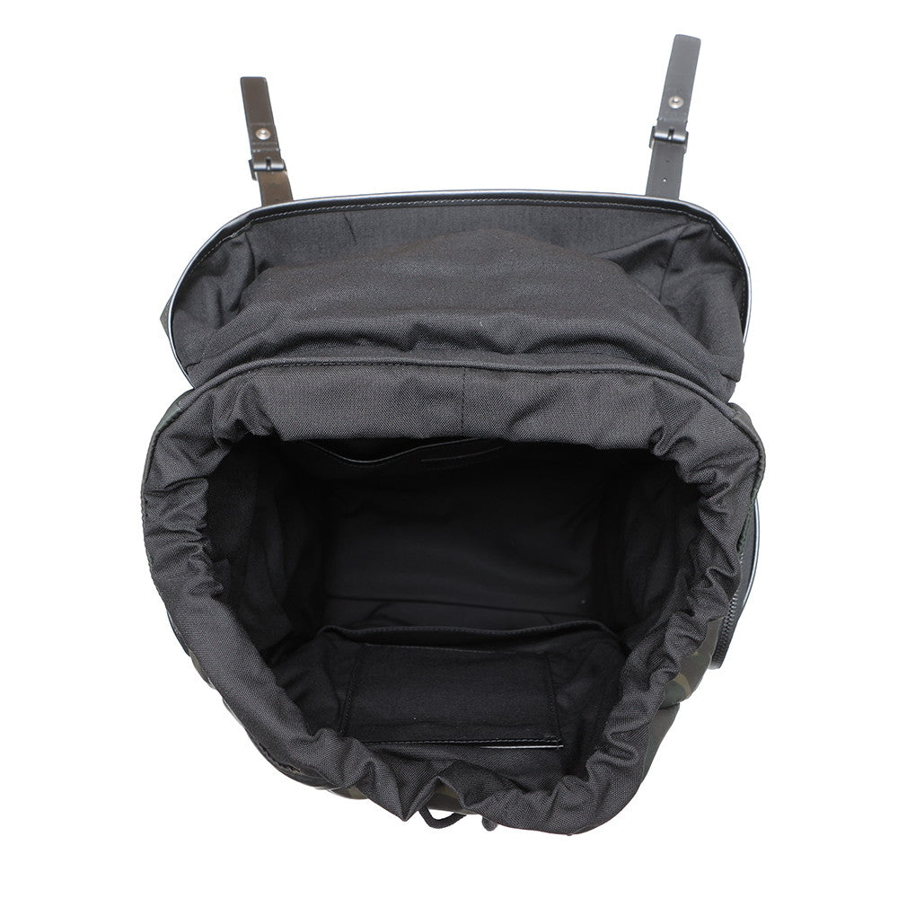 SAINT LAURENT PARIS HUNT Camouflage Backpack Khaki/Black437110 Nylon Leather