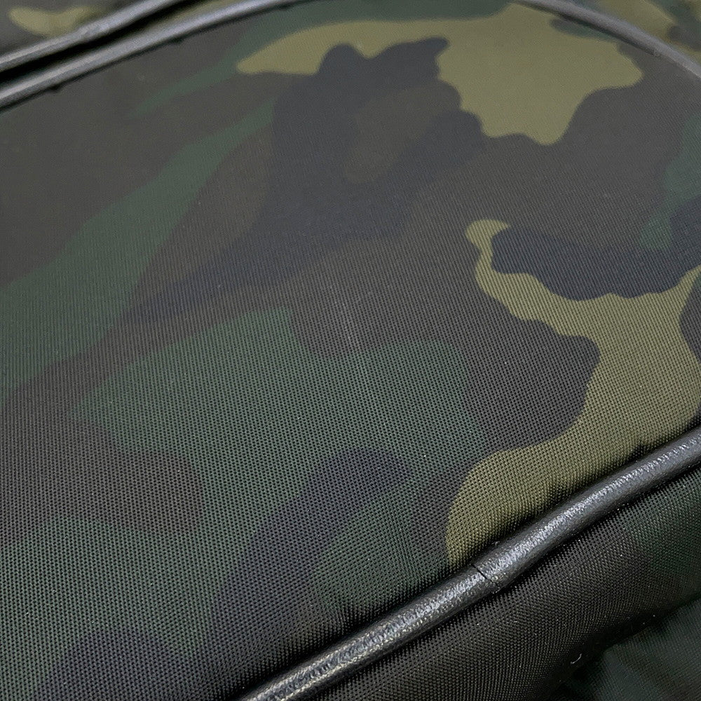 SAINT LAURENT PARIS HUNT Camouflage Backpack Khaki/Black437110 Nylon Leather