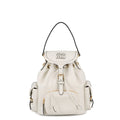 MIUMIU Logo Backpack White5BZ043 Leather Size Medium