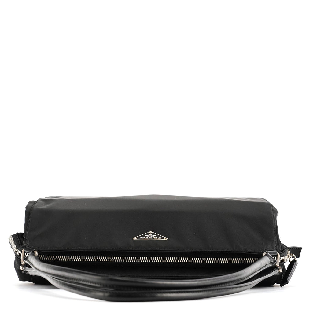 Black Tessuto Chic Nylon Shoulder Bag