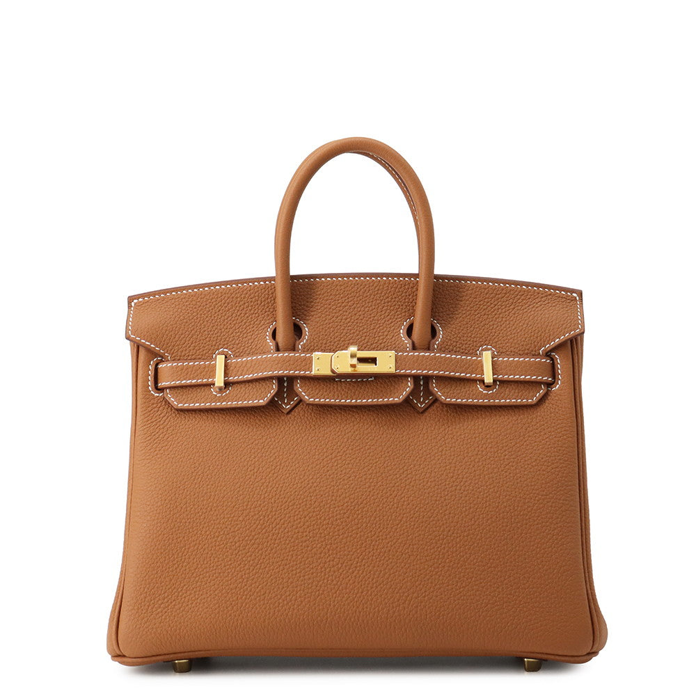 HERMES Birkin Gold Togo Leather Size 25