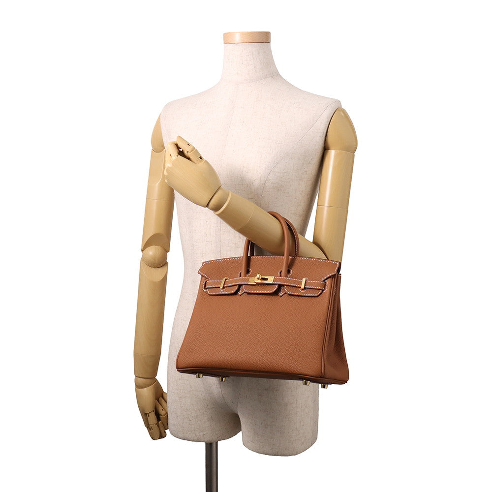 HERMES Birkin Gold Togo Leather Size 25