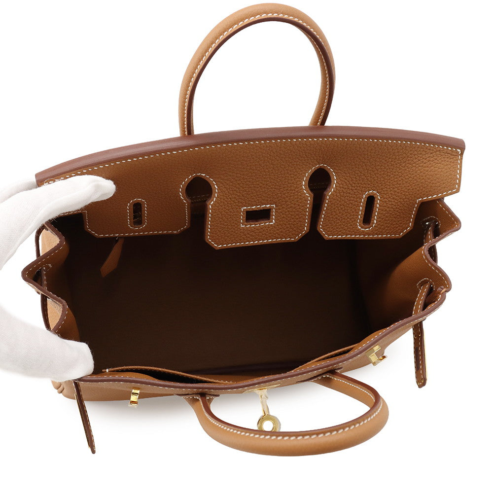 HERMES Birkin Gold Togo Leather Size 25