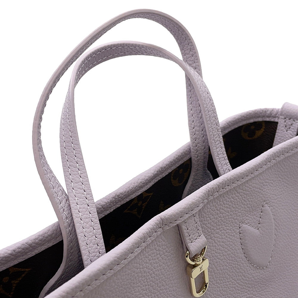 LOUIS VUITTON Neverfull・Inside Out Misty LilacM25656 Monogram Grain Leather Size BB