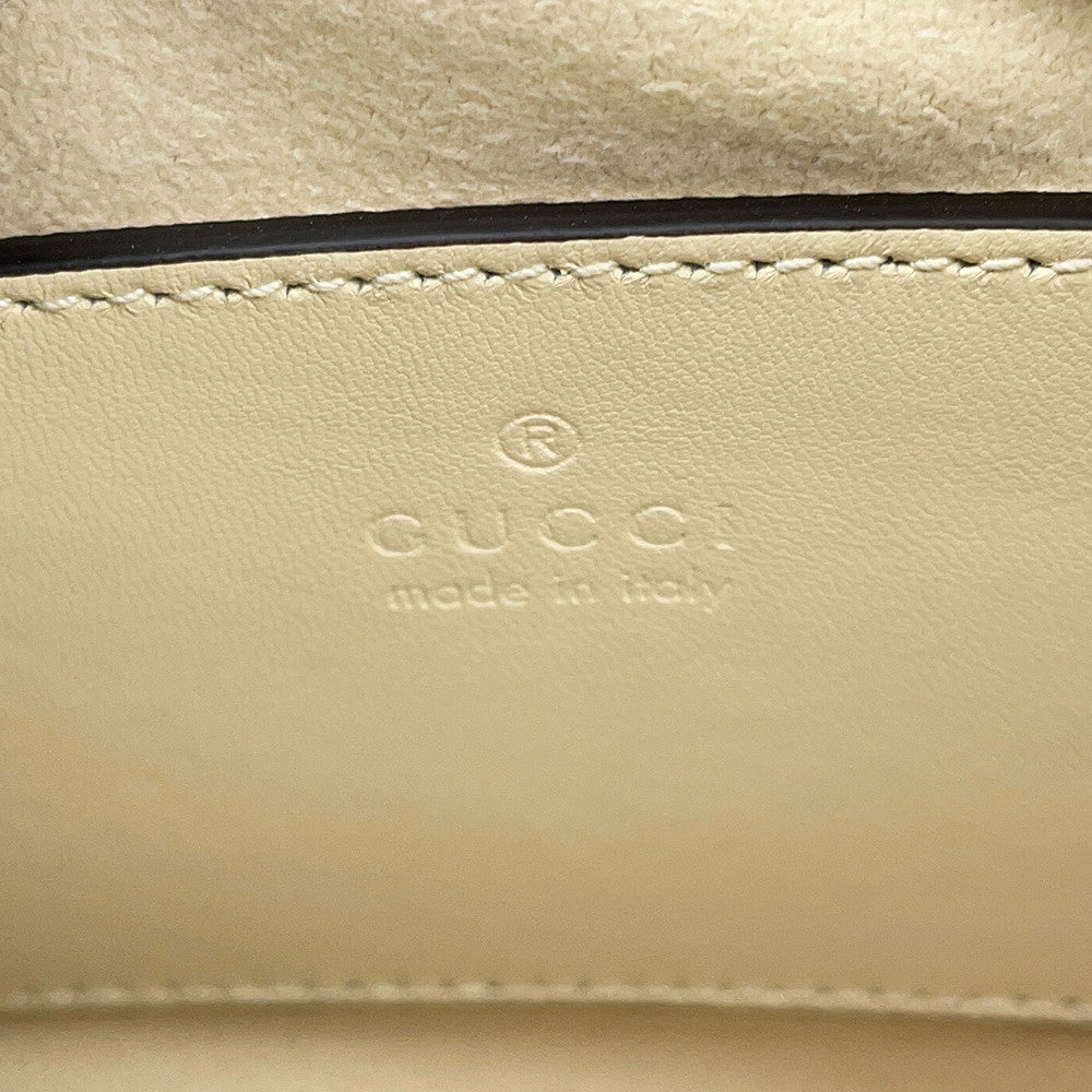 GUCCI GG Marmont ChainShoulder Bag Ivory777263 Leather Size Small