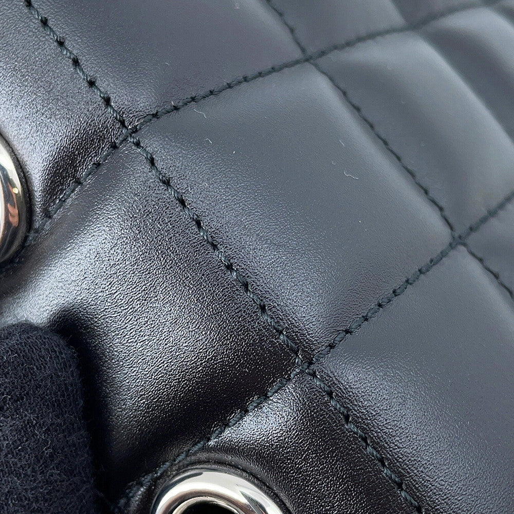 GUCCI Decorated Mini Chain Shoulder Bag Black741457 Leather