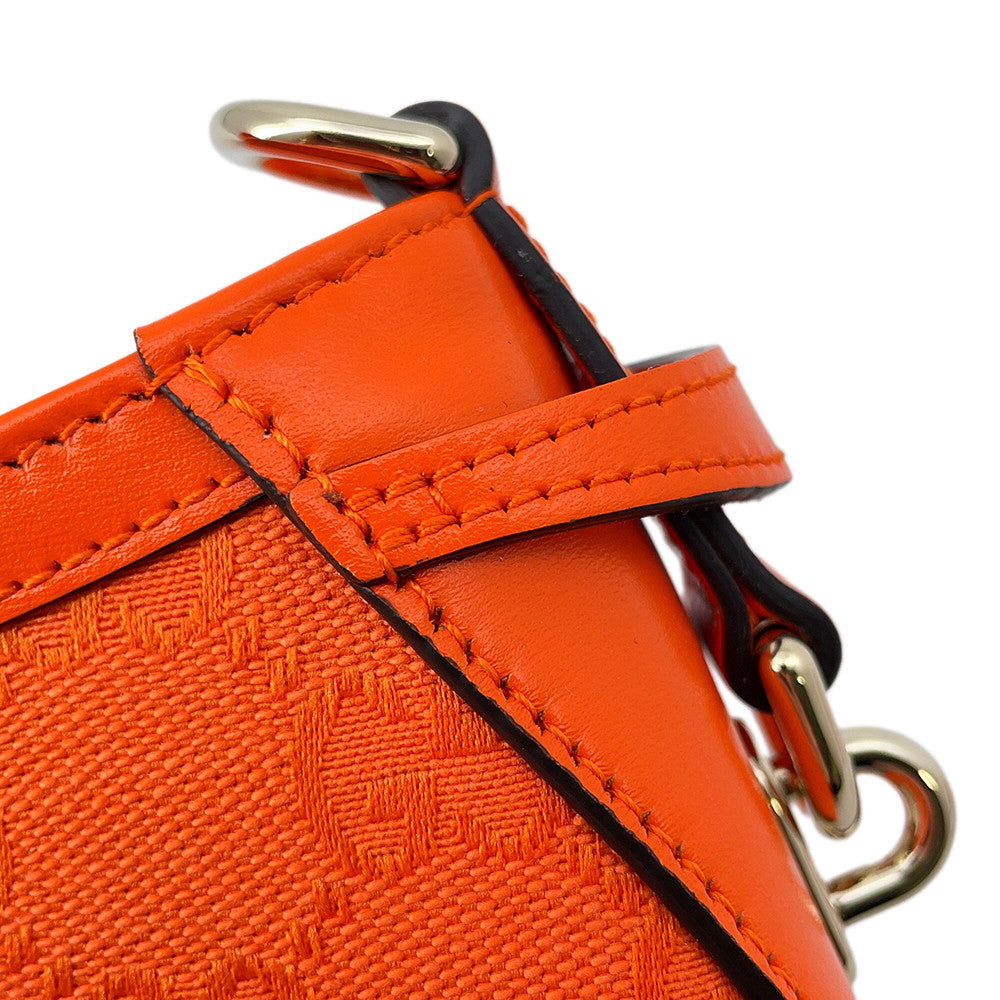 GUCCI Moonside Shoulder Bag Orange786035 GG Canvas Leather Size Mini