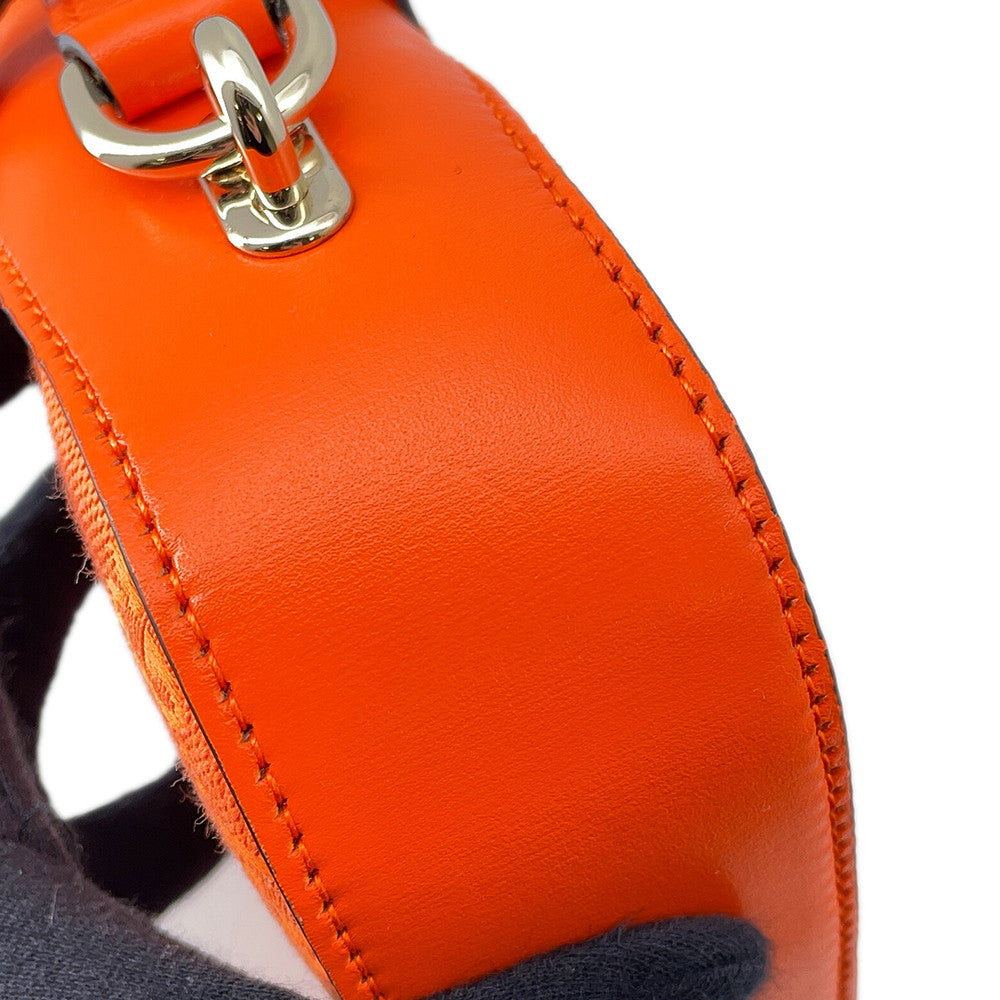 GUCCI Moonside Shoulder Bag Orange786035 GG Canvas Leather Size Mini