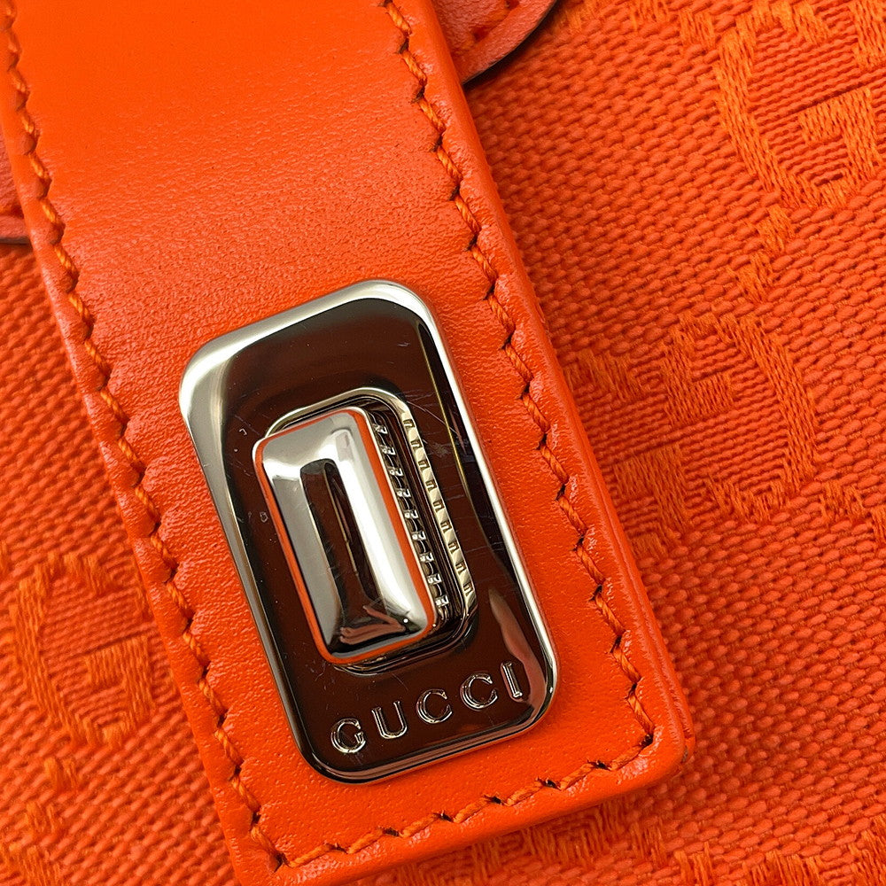GUCCI Moonside Shoulder Bag Orange786035 GG Canvas Leather Size Mini