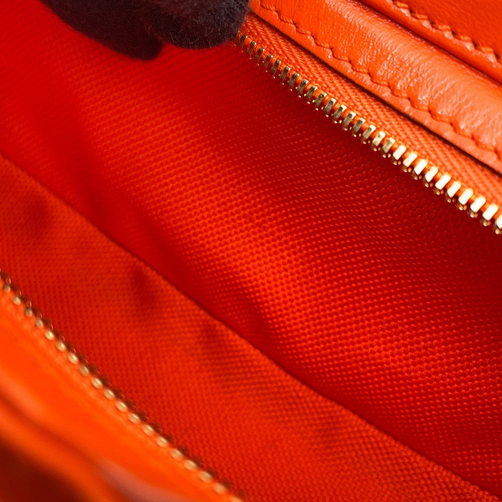 GUCCI Moonside Shoulder Bag Orange786035 GG Canvas Leather Size Mini